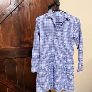 🐳 Vineyard Vines Blue and Pink Plaid Shirt